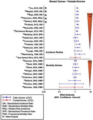 Cancer risks from cosmic radiation exposure in flight: A review